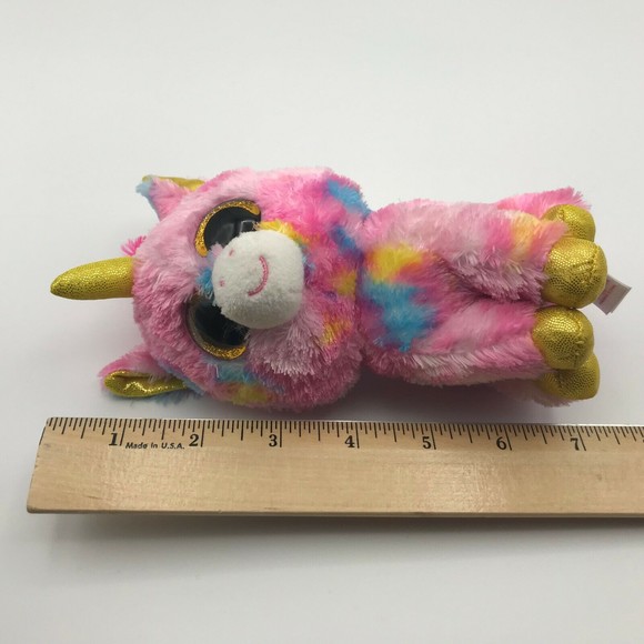 Fantasia the Unicorn TY Beanie Boos 6" Plush Gold Glitter Eyes Stuffed Animal - Picture 5 of 5